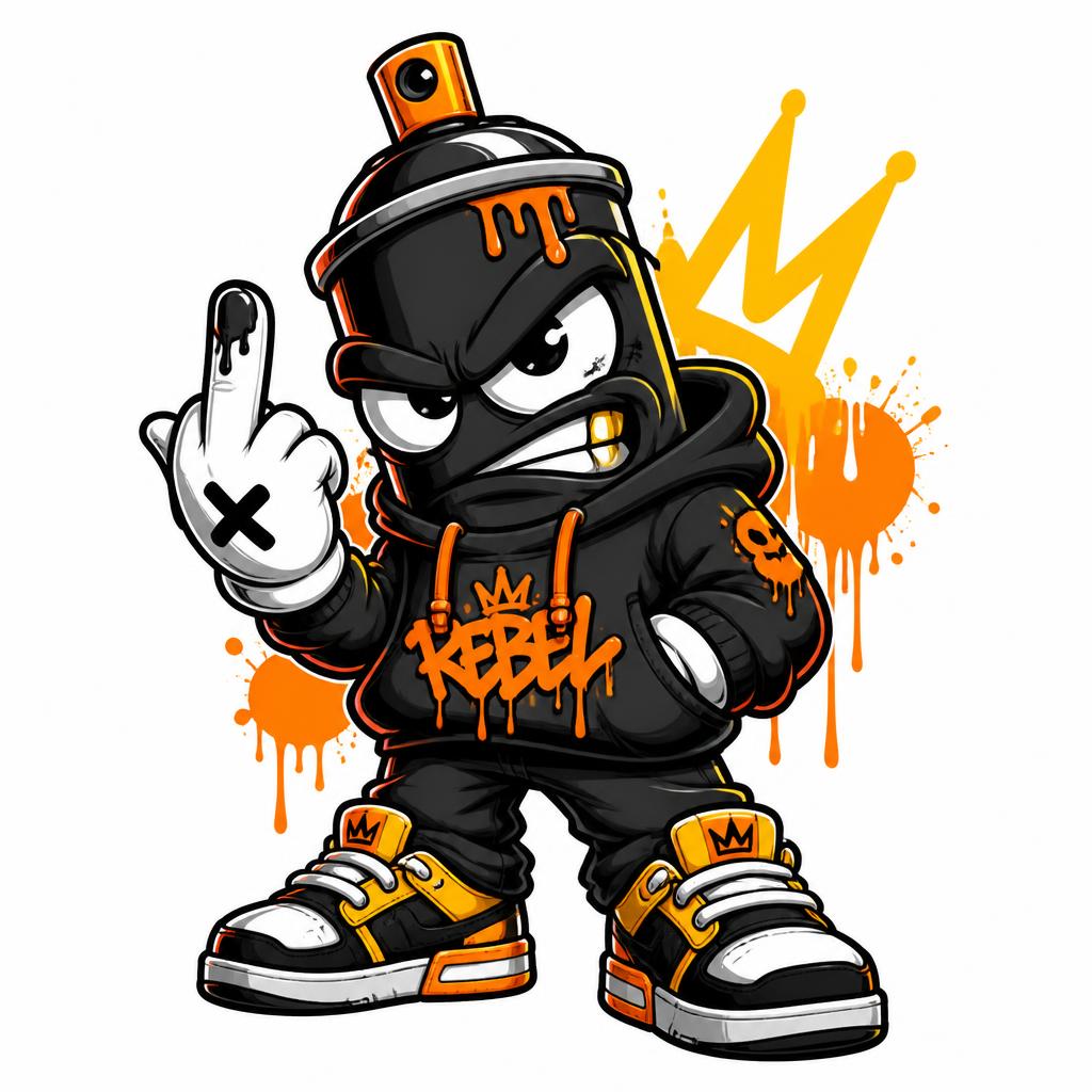 Rebellious cartoon mascot character design